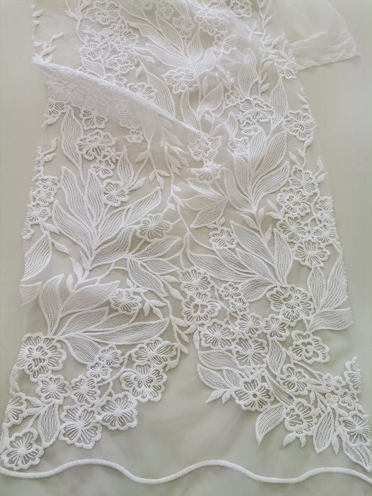 EMBROIDERED TULLE IN COTTON R3491