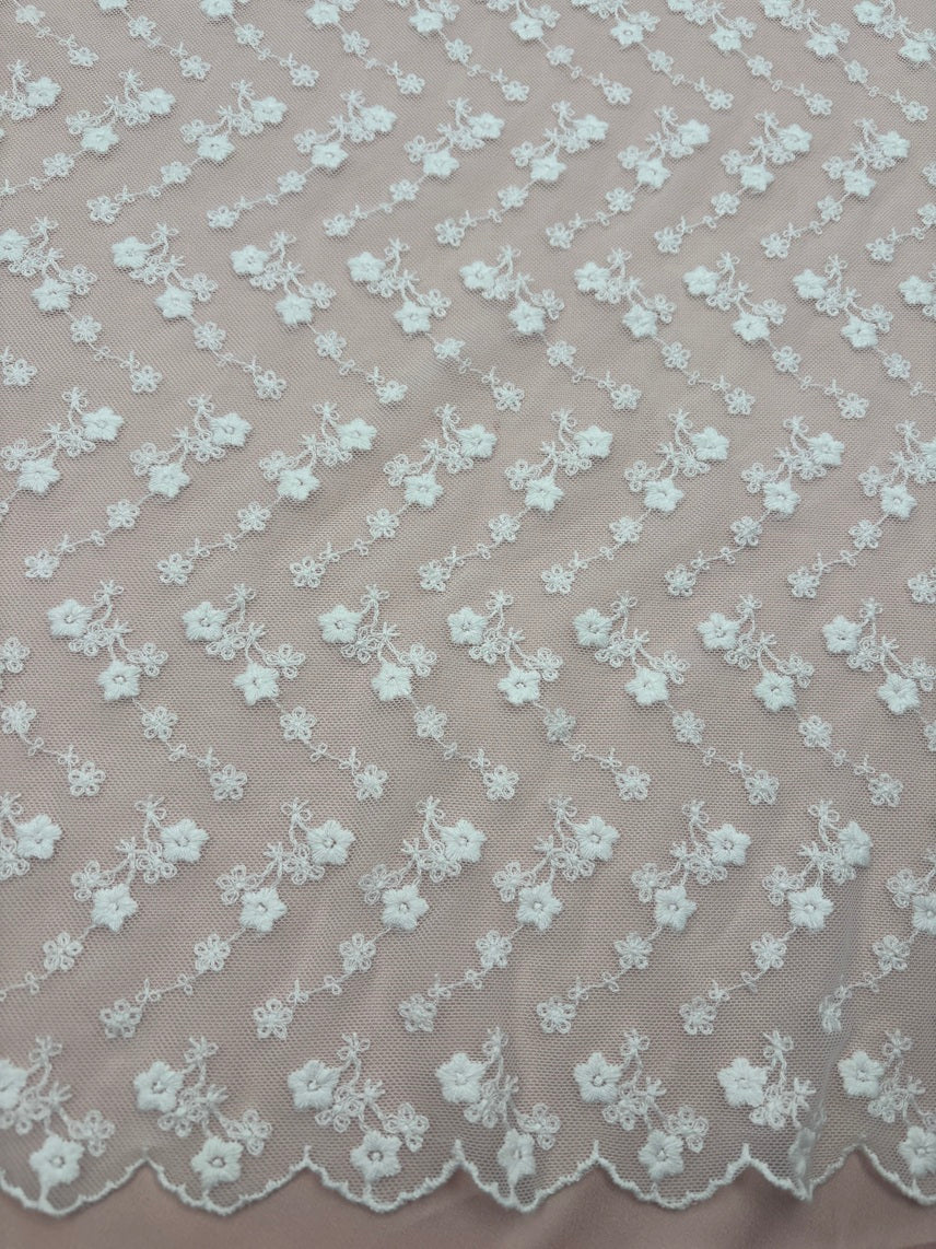 Tule bordado flores R3547