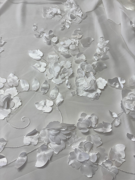 R4012101 Tule bordado flores 3D